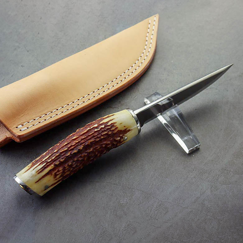 萩野力作 北歐荒野型 鹿角柄 小獵刀