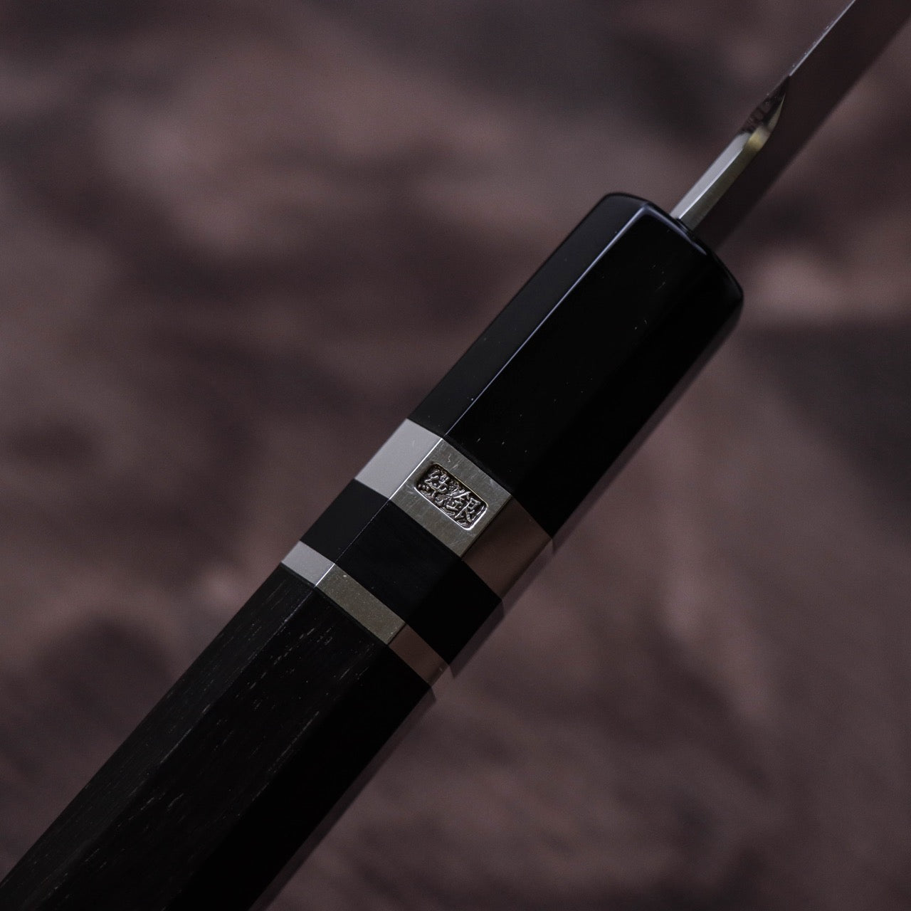 Shoji Silver #3 Suminagashi Mirror Finish Curved Blade Sakimaru Takohiki