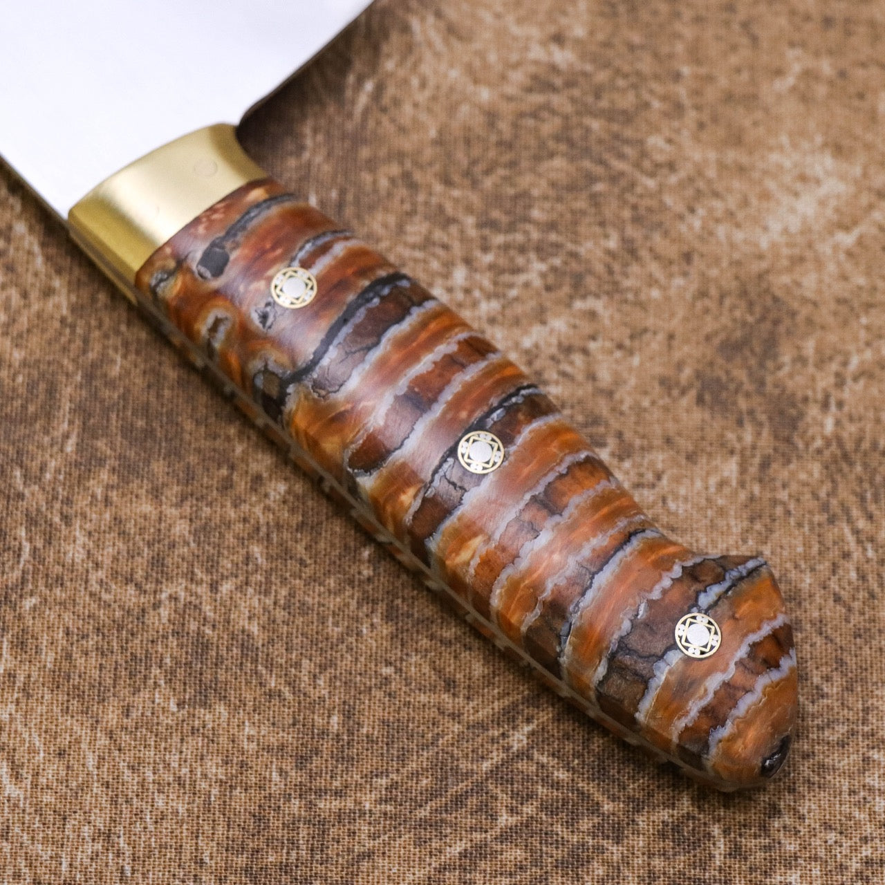 Ed Nichols 440C不鏽鋼 西班牙式牛刀 猛獁象下顎骨握柄