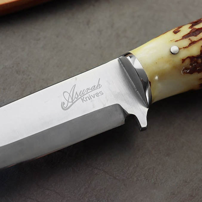 萩野力作 北歐荒野型 鹿角柄 小獵刀