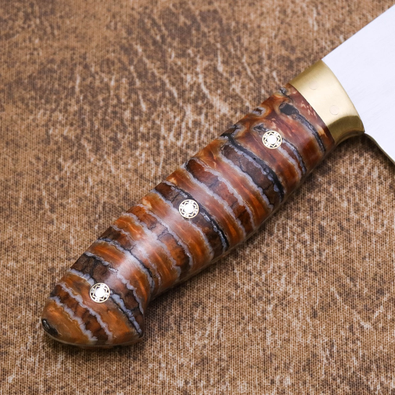 Ed Nichols 440C不鏽鋼 西班牙式牛刀 猛獁象下顎骨握柄