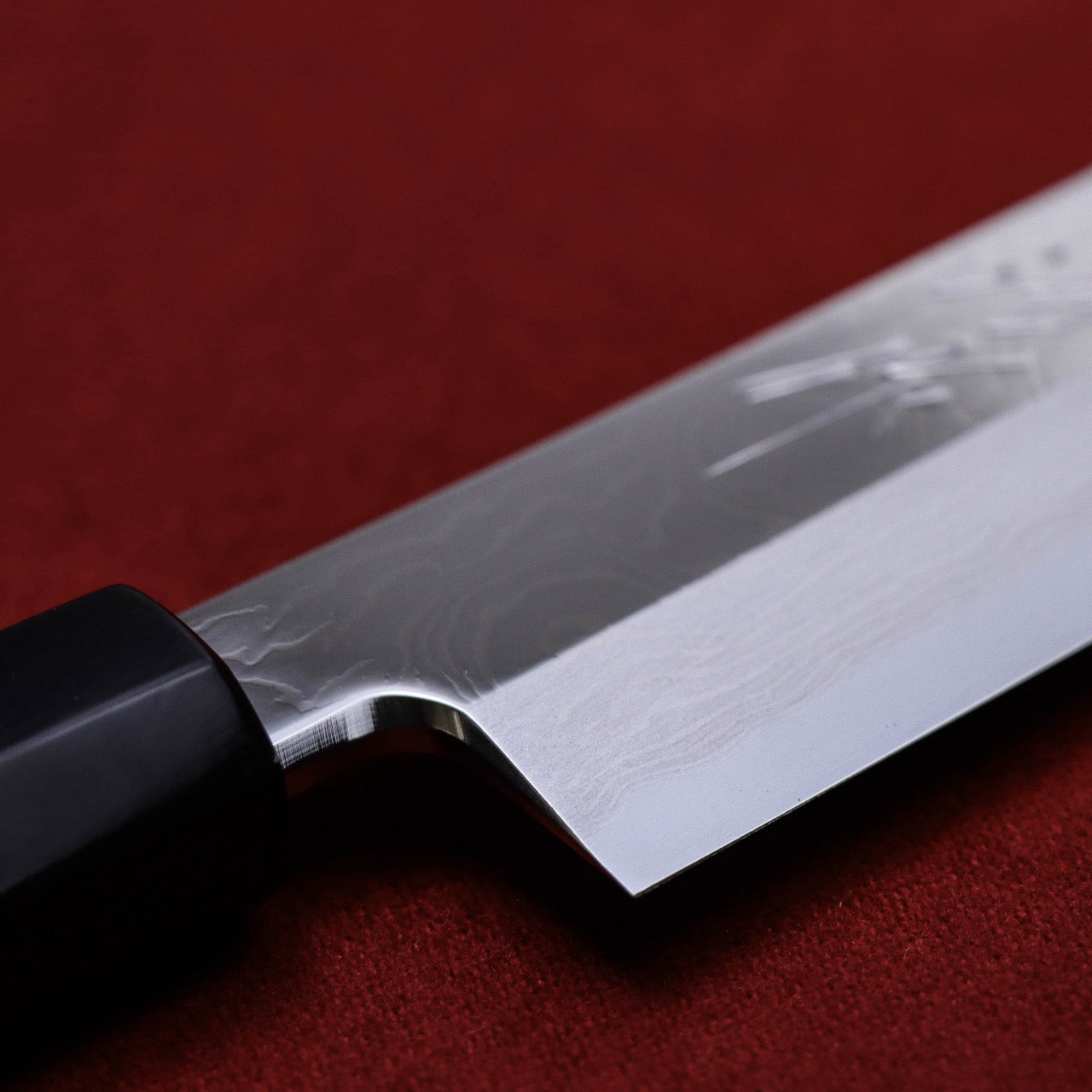 Shoji Silver #3 Suminagashi Mirror Finish curved blade Kiritsuke Yanagi