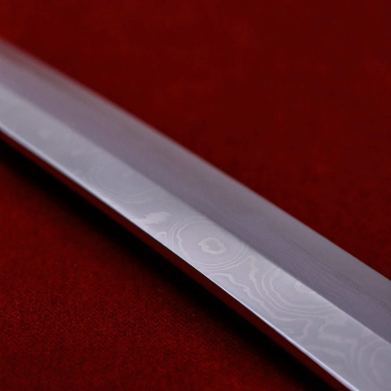 Shoji Silver #3 Suminagashi Mirror Finish curved blade Kiritsuke Yanagi