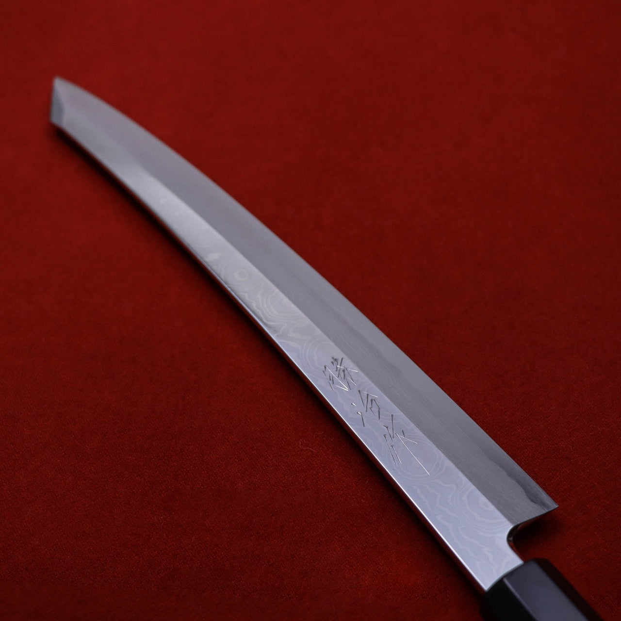 Shoji Silver #3 Suminagashi Mirror Finish curved blade Kiritsuke Yanagi