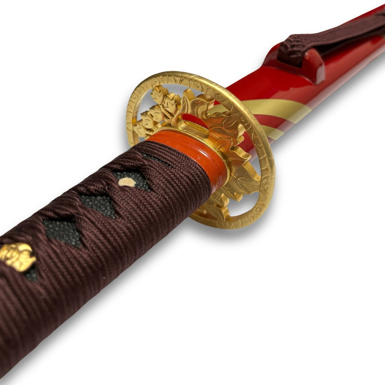 日本濃州堂 復刻武將系列 豐臣秀吉 朱塗金蛭卷打刀拵