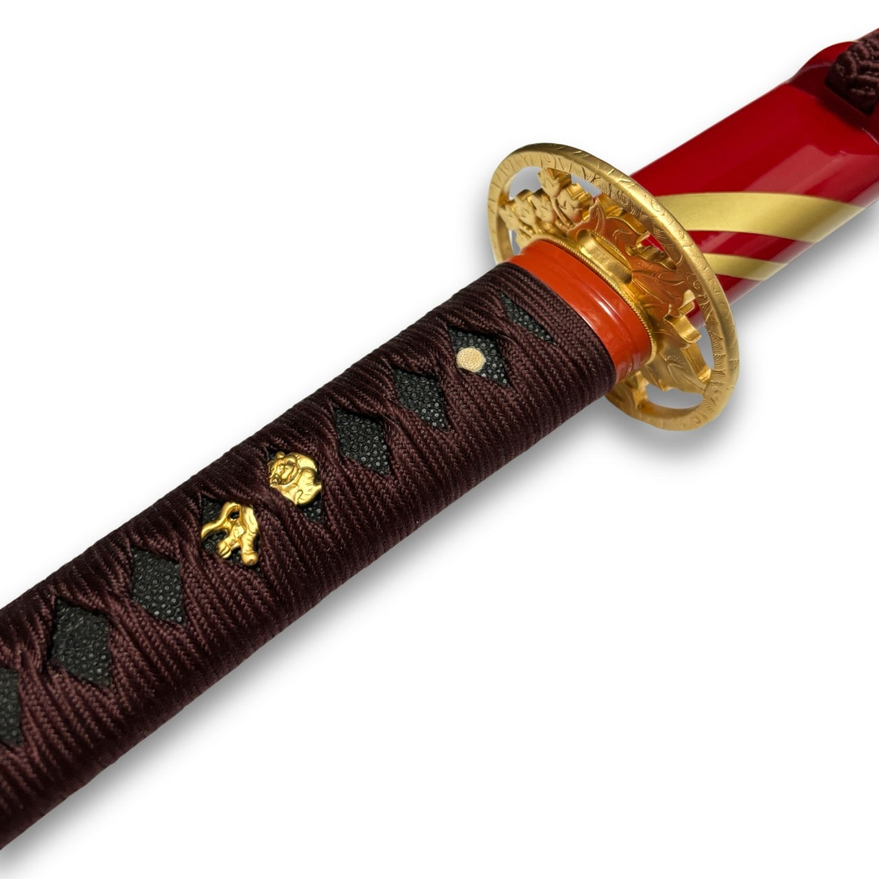 日本濃州堂 復刻武將系列 豐臣秀吉 朱塗金蛭卷打刀拵