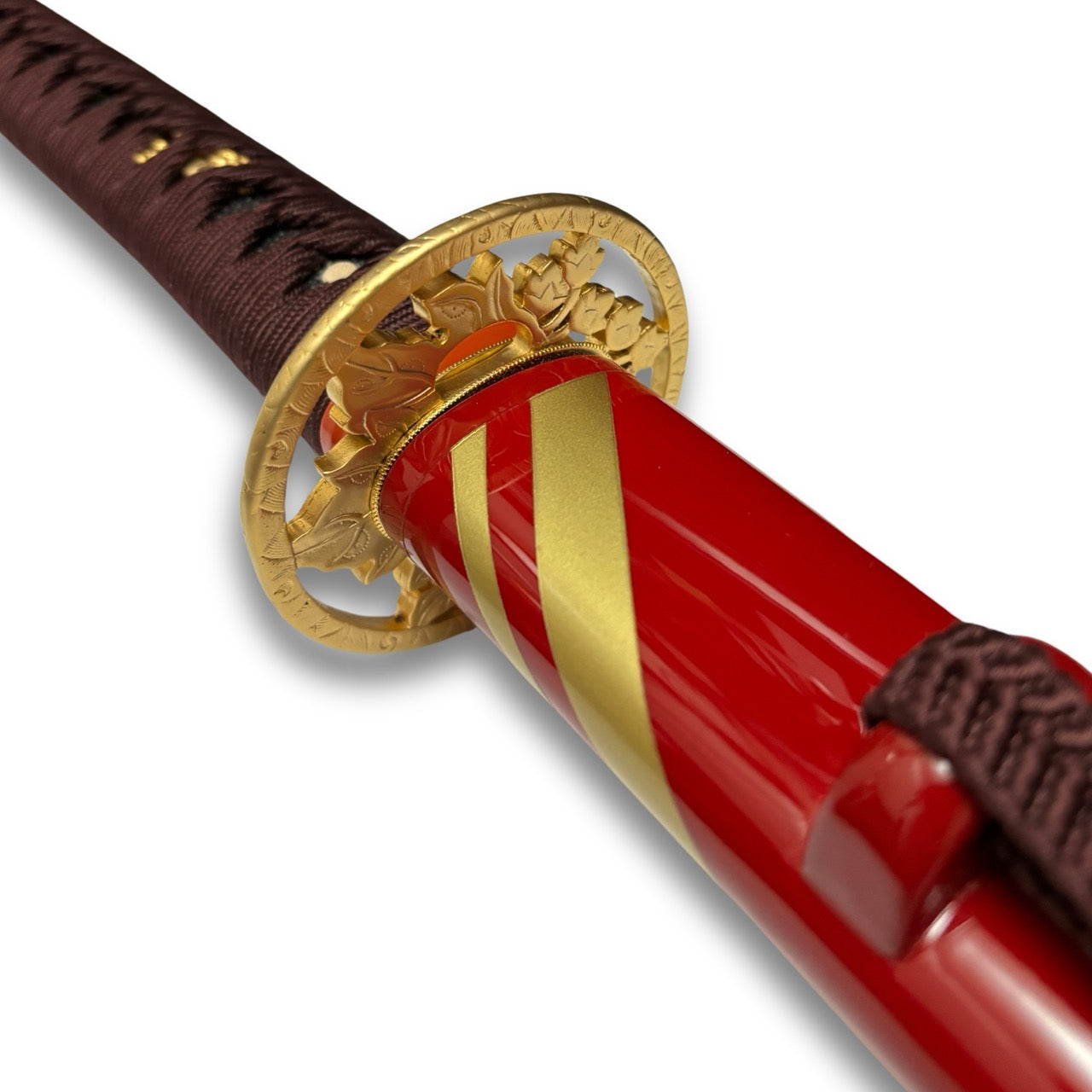 日本濃州堂 復刻武將系列 豐臣秀吉 朱塗金蛭卷打刀拵