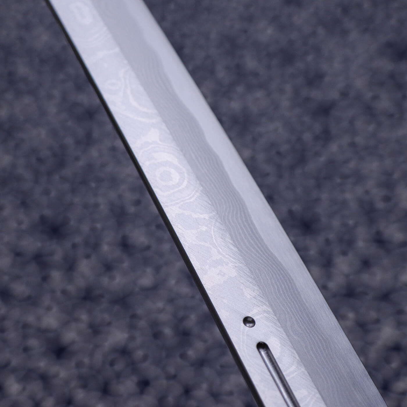 Yoshihiro Suminagashi Silver #3 Damascus cladding Sakimaru Takohiki with Single Groove