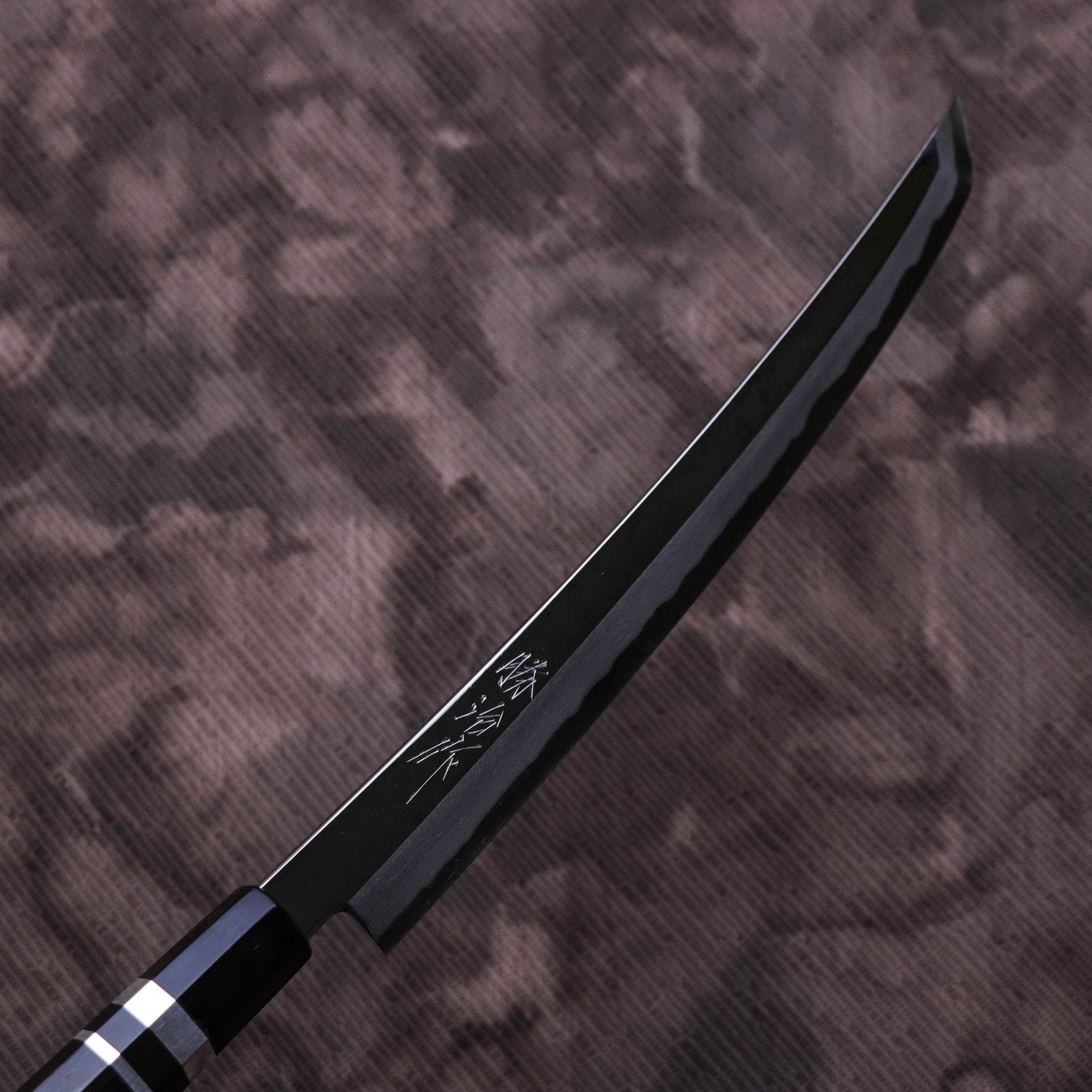 Shoji Silver #3 Suminagashi Mirror Finish Curved Blade Sakimaru Takohiki
