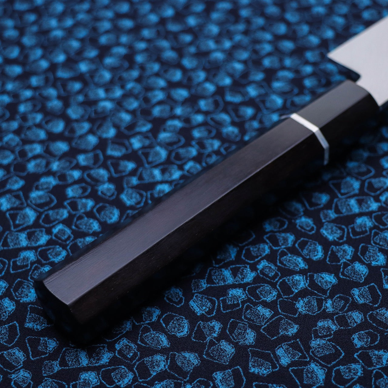 Yoshihiro Ginsan Mirror Finish Sakimaru Takohiki with Single Groove and Silver Ferrule Handle