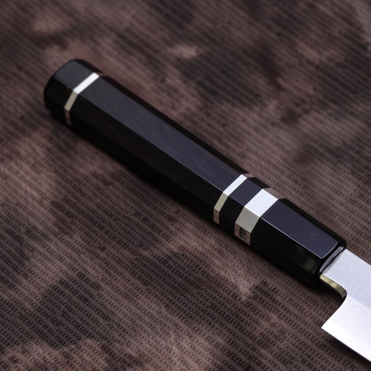 Shoji Silver #3 Suminagashi Mirror Finish Curved Blade Sakimaru Takohiki