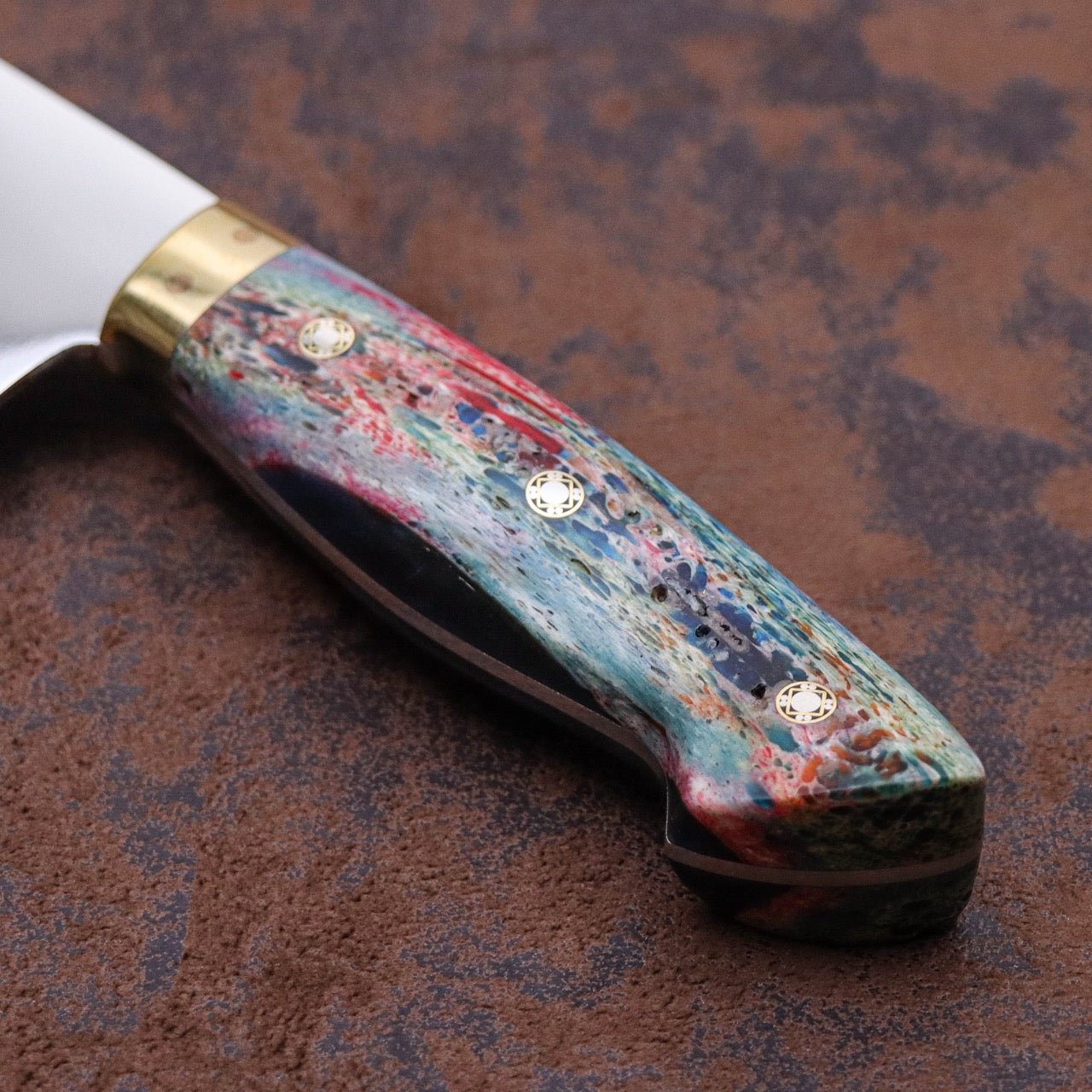 Ed Nichols 奧地利440C不鏽鋼 西班牙式牛刀 手工鹿骨柄