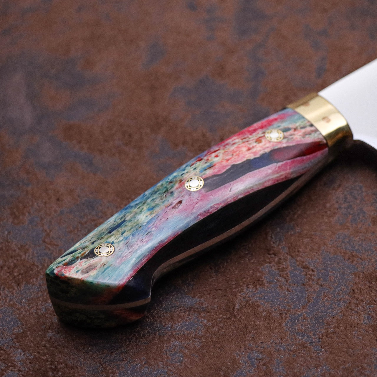 Ed Nichols 奧地利440C不鏽鋼 西班牙式牛刀 手工鹿骨柄