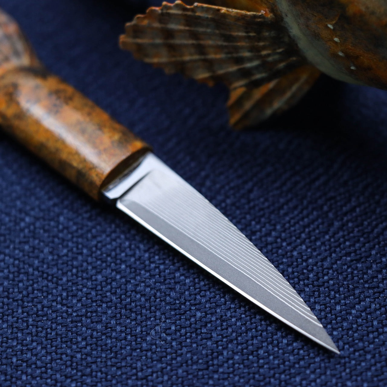 黑澤次夫 老虎石斑造型 拆信萬用小刀