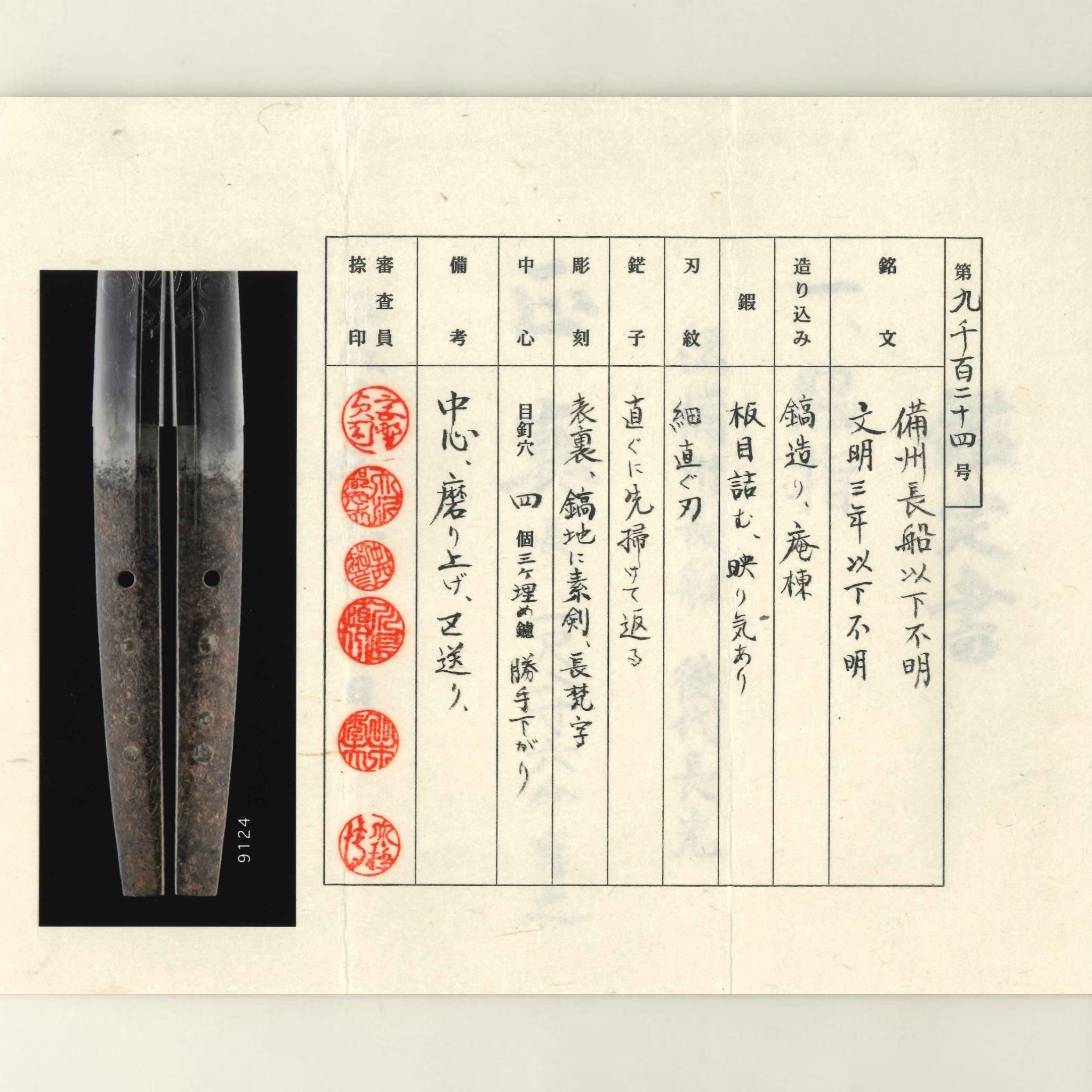 傳濃州關兼先・河內守藤原英俊 大小刀