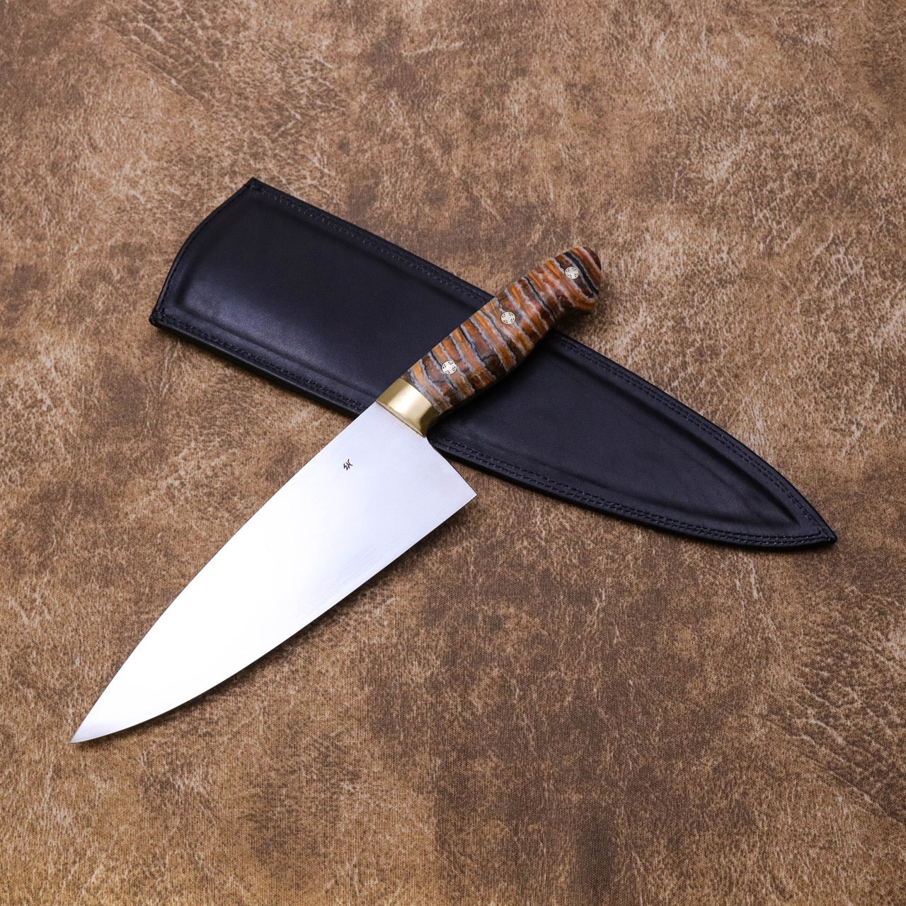 Ed Nichols 440C不鏽鋼 西班牙式牛刀 猛獁象下顎骨握柄