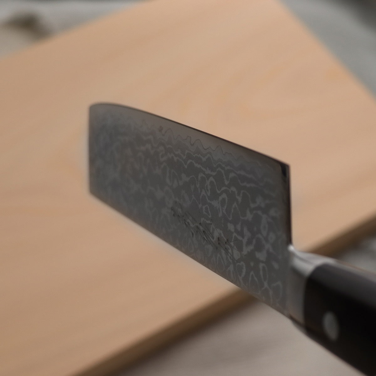 Yoshihiro VG10 17-layer Damascus Steel Nakiri Black Pakkawood Handle