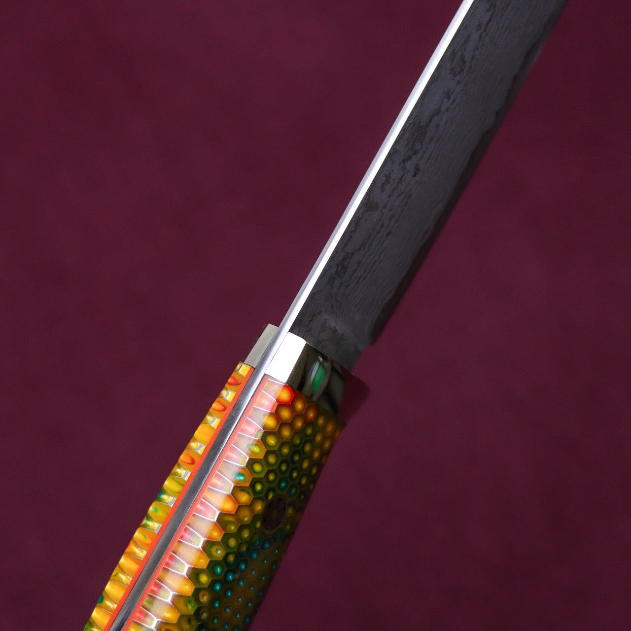 西原定男 SPG2粉末大馬士革鋼 溪流刀