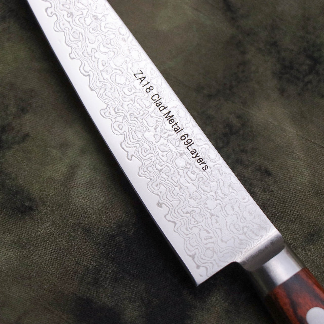 Masamoto ZA18 Stainless Steel 69-Layer Damascus Clad Petty