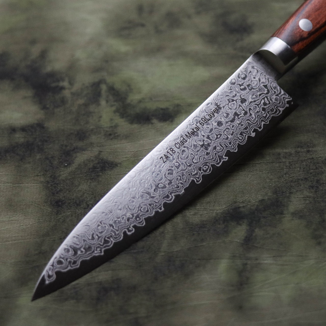 Masamoto ZA18 Stainless Steel 69-Layer Damascus Clad Petty