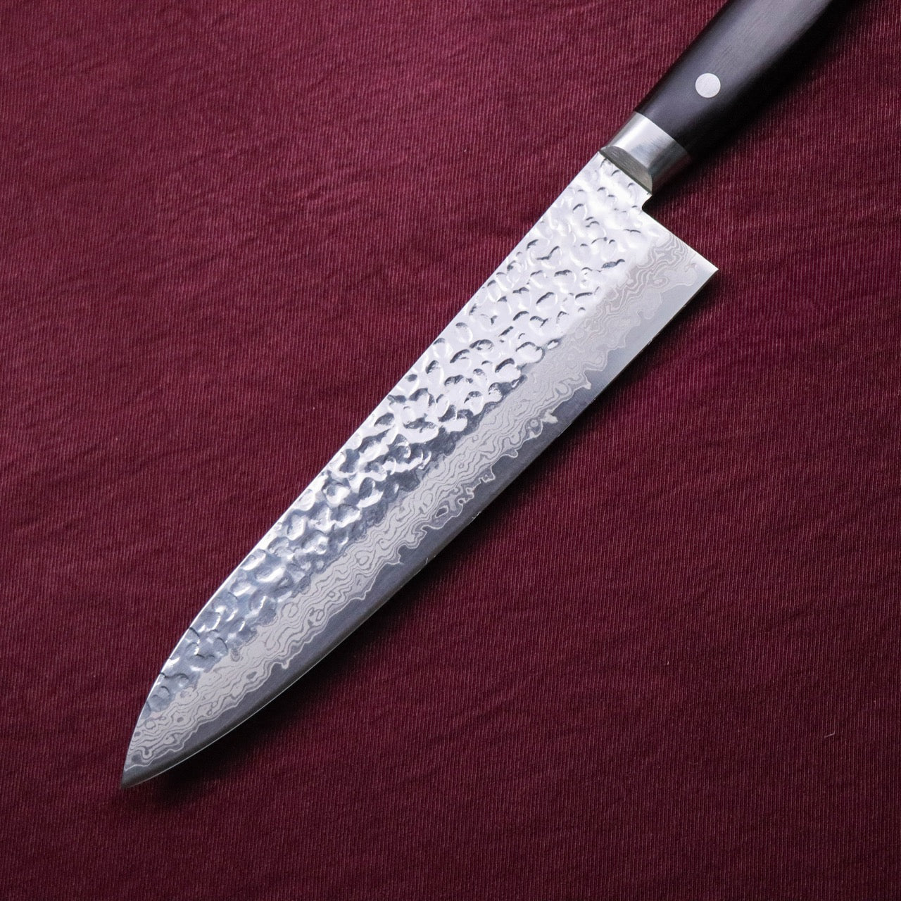 Nosyudo VG10 Damascus Forged Mirror Tsuchime Finish with Hon-Kasumi Edge Gyuto