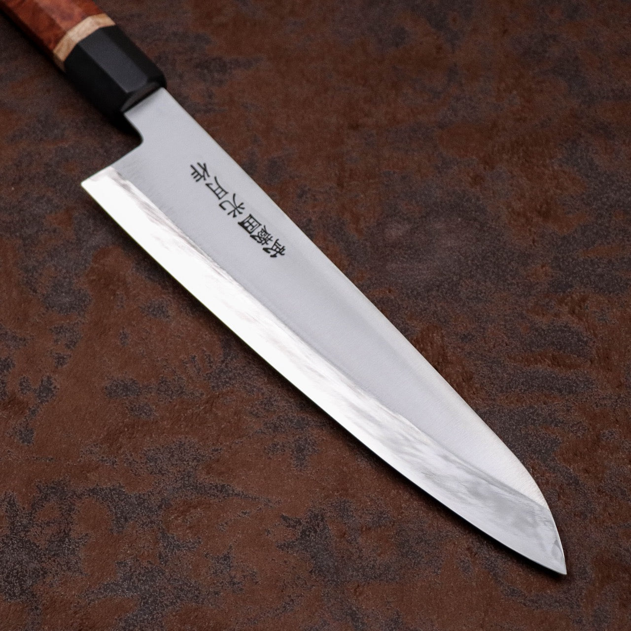 Musashinokuni Kogetsu Single-Bevel Wa-Gyuto Rosewood Handle with Urasuki