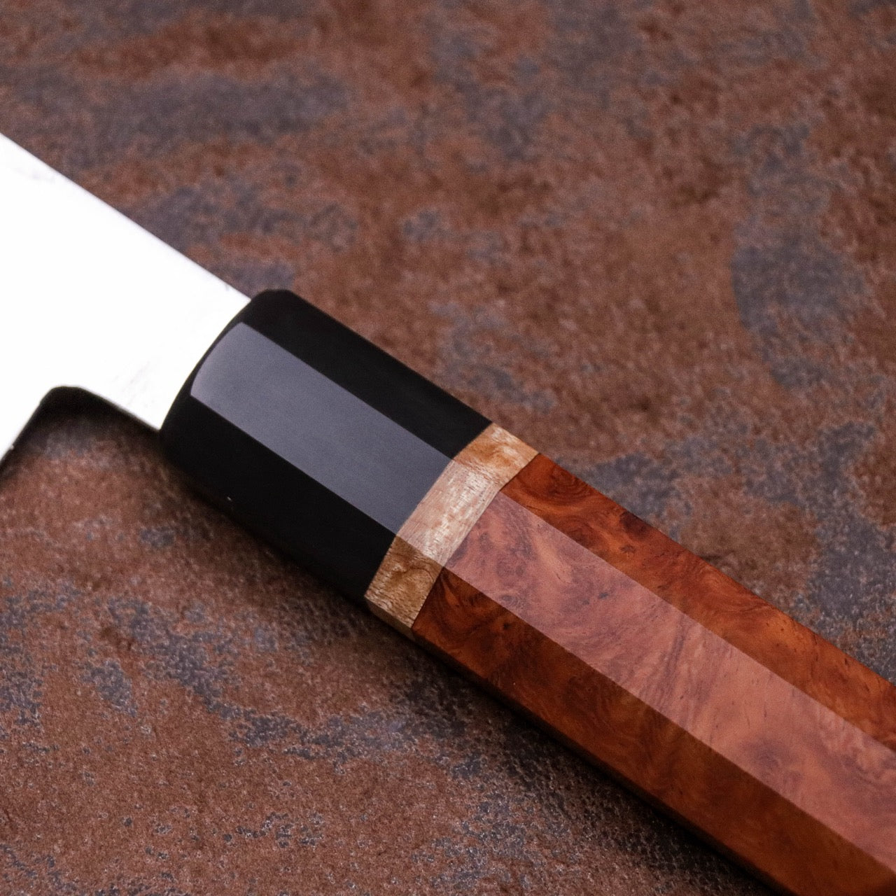 Musashinokuni Kogetsu Single-Bevel Wa-Gyuto Rosewood Handle with Urasuki