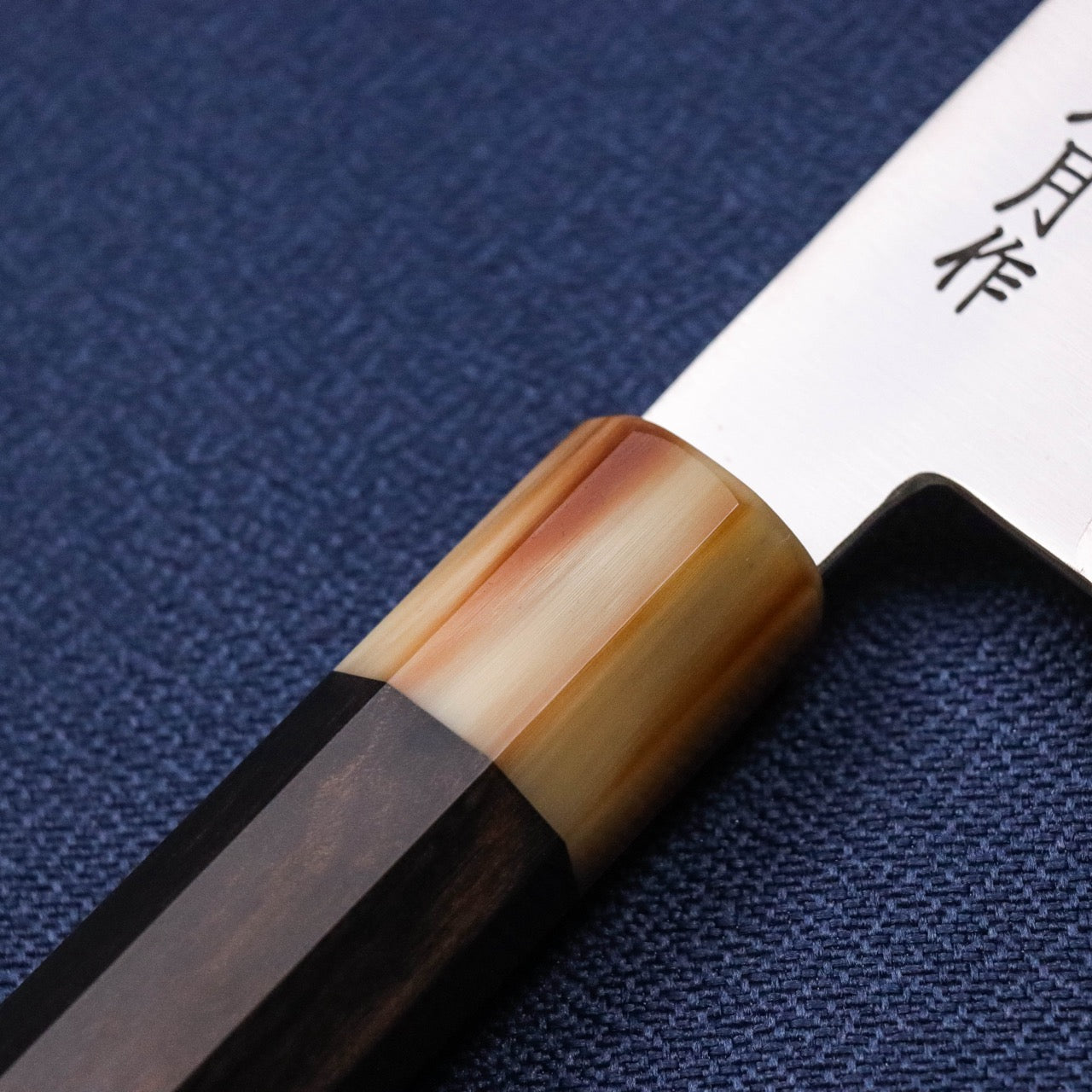 Musashinokuni Kogetsu Single-Bevel Wa-Gyuto White Buffalo Shitan Handle without Urasuki