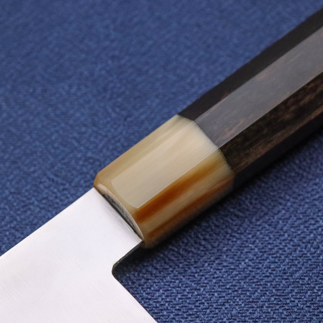 Musashinokuni Kogetsu Single-Bevel Wa-Gyuto White Buffalo Shitan Handle without Urasuki