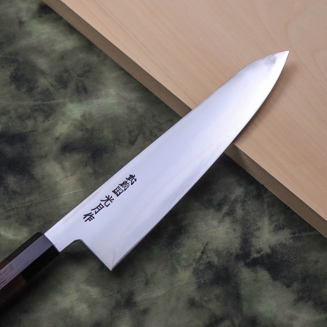 Musashinokuni Kogetsu Single-Bevel Wa-Gyuto Shitan Handle without Urasuki