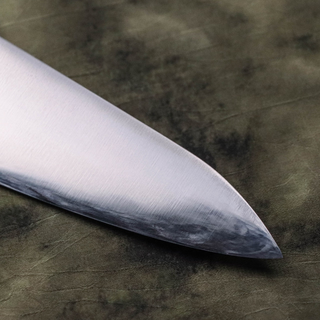 Shimotsukuni Kogetsu White #1 All Steel Honyaki Brass Bolster Gyuto
