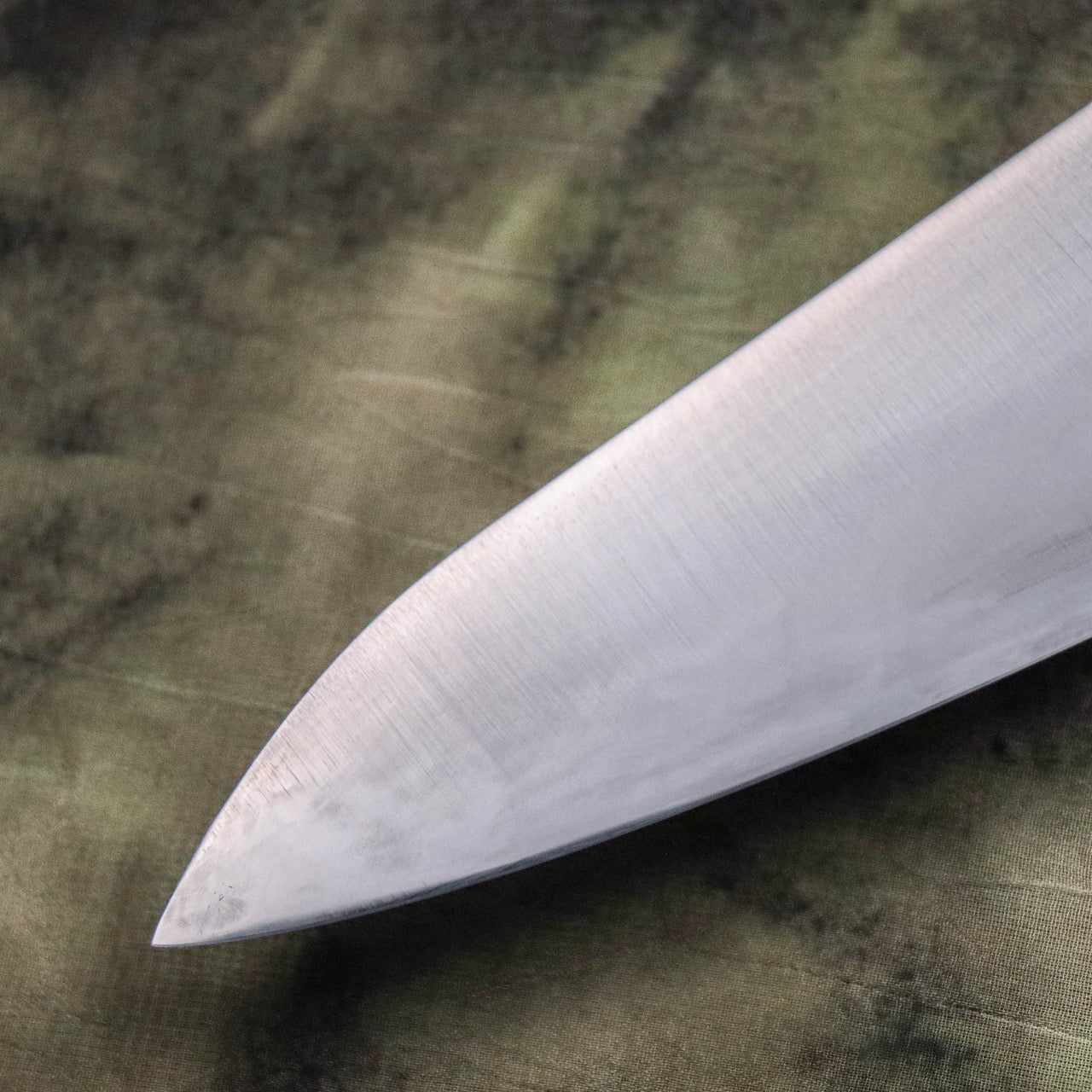 Shimotsukuni Kogetsu White #1 All Steel Honyaki Brass Bolster Gyuto