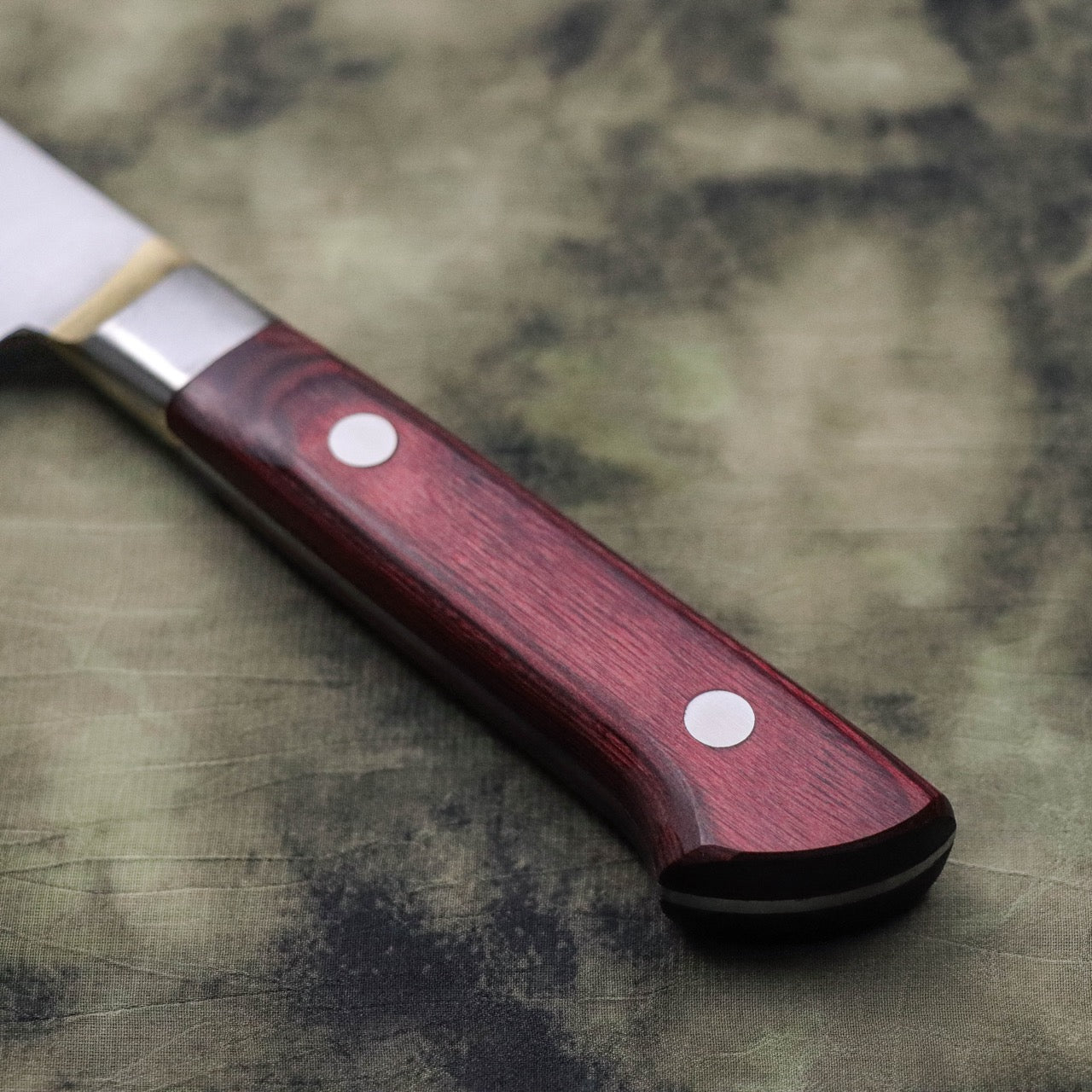 Shimotsukuni Kogetsu White #1 All Steel Honyaki Brass Bolster Gyuto