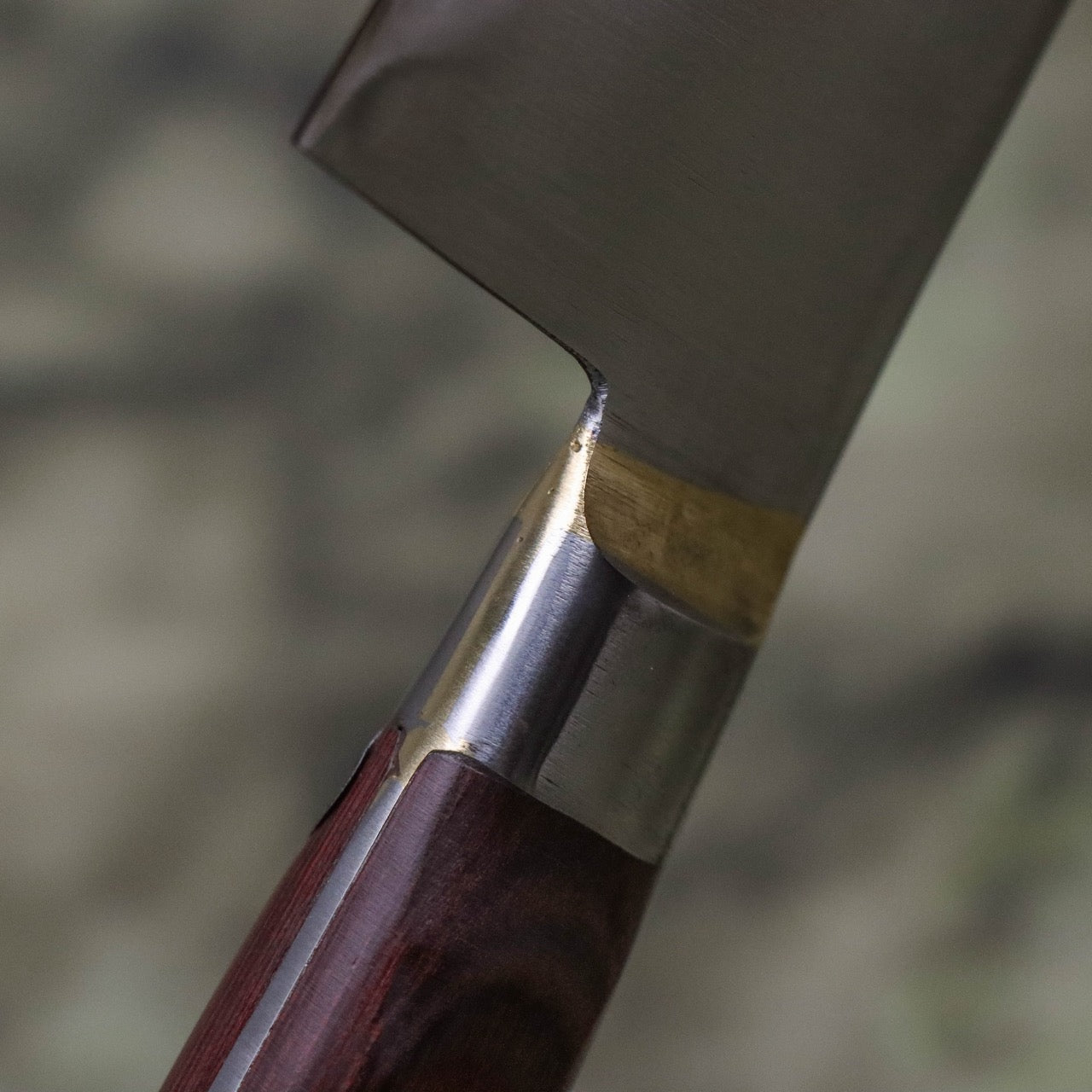 Shimotsukuni Kogetsu White #1 All Steel Honyaki Brass Bolster Gyuto