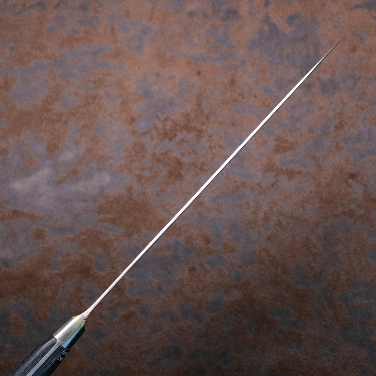 武藏國光月 無垢日本碳鋼本燒 黃銅焊鑲口金 洋牛刀