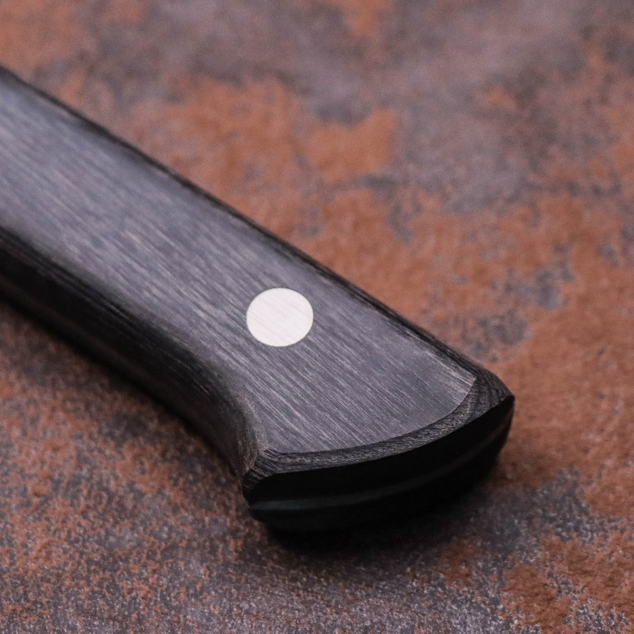 武藏國光月 無垢日本碳鋼本燒 黃銅焊鑲口金 洋牛刀