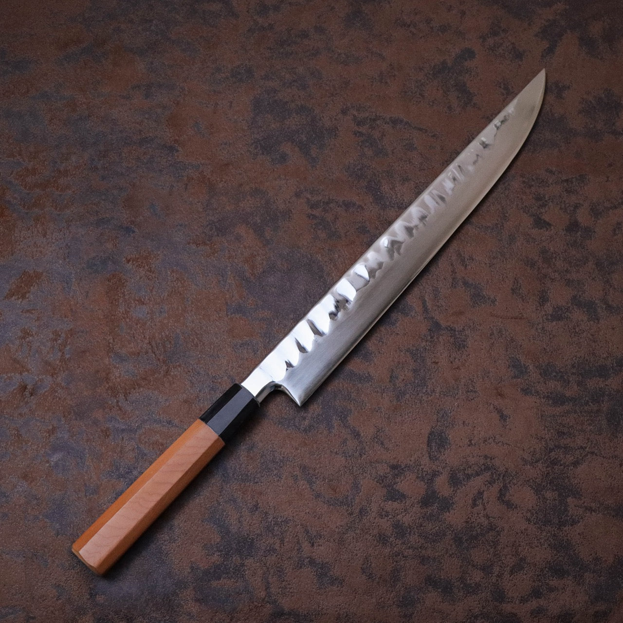 勝治作 SW特殊不鏽鋼本燒 太刀形柳刃（片刃筋引）