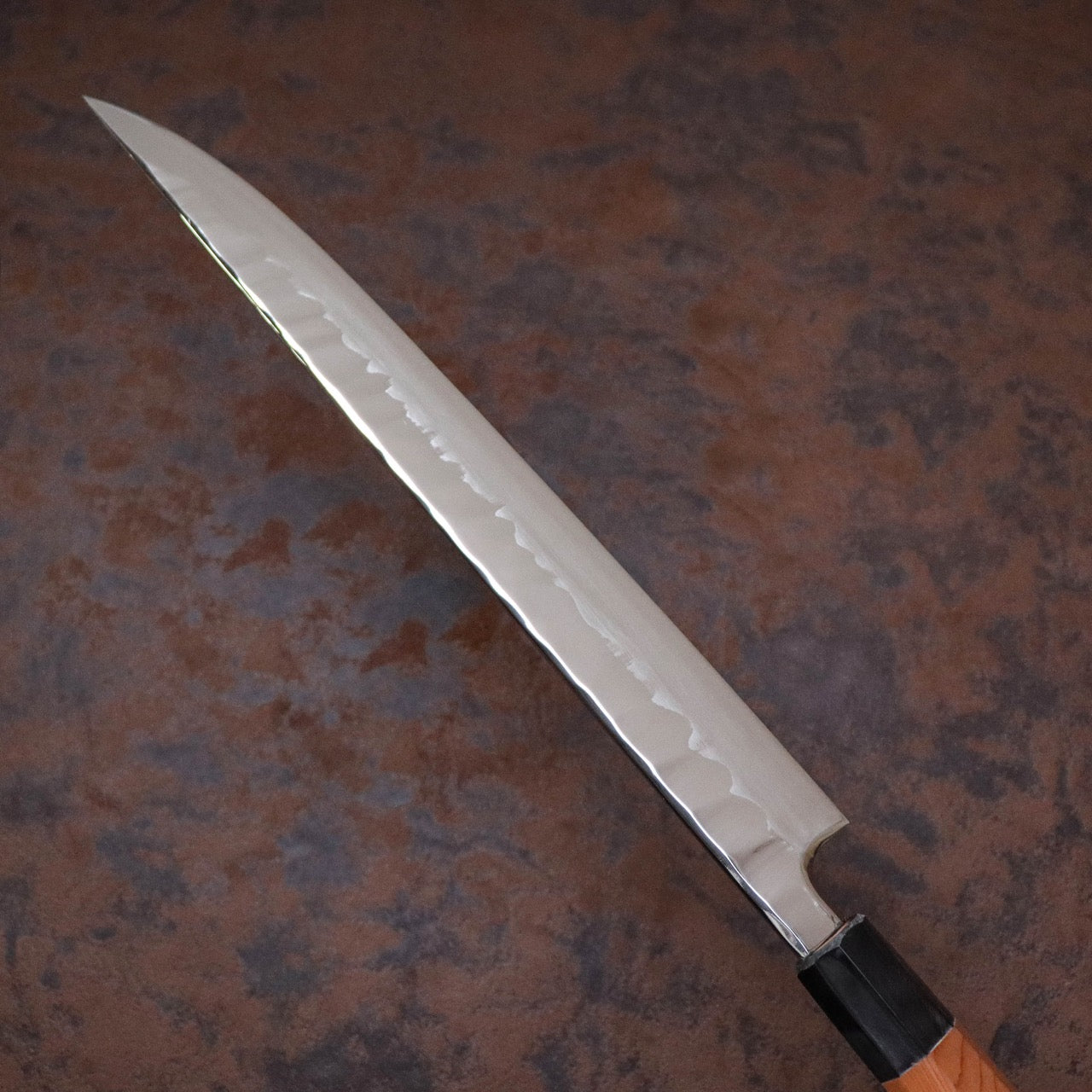 勝治作 SW特殊不鏽鋼本燒 太刀形柳刃（片刃筋引）