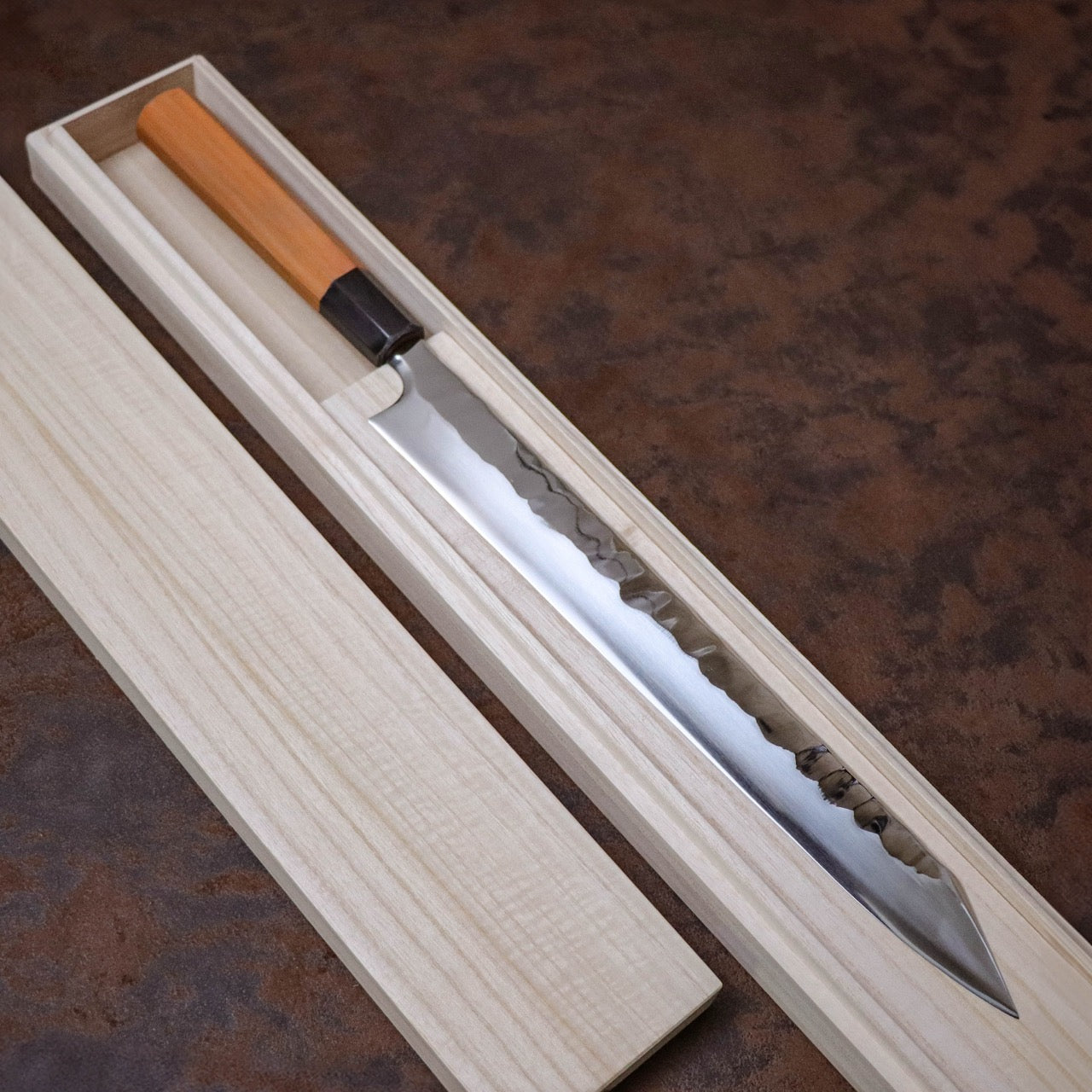 勝治作 SW特殊不鏽鋼本燒 劍形柳切付（片刃筋引）