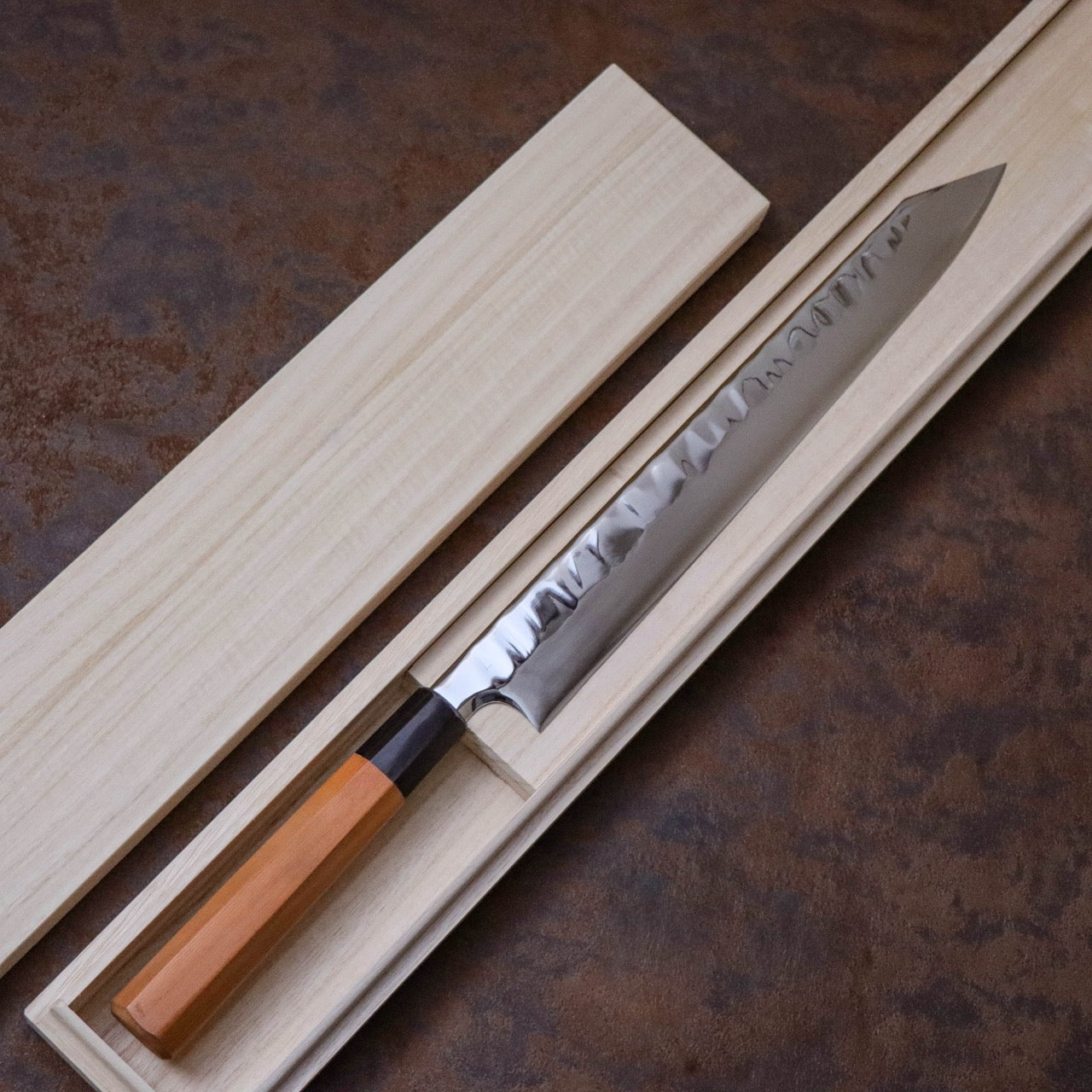 勝治作 SW特殊不鏽鋼本燒 劍形柳切付（片刃筋引）