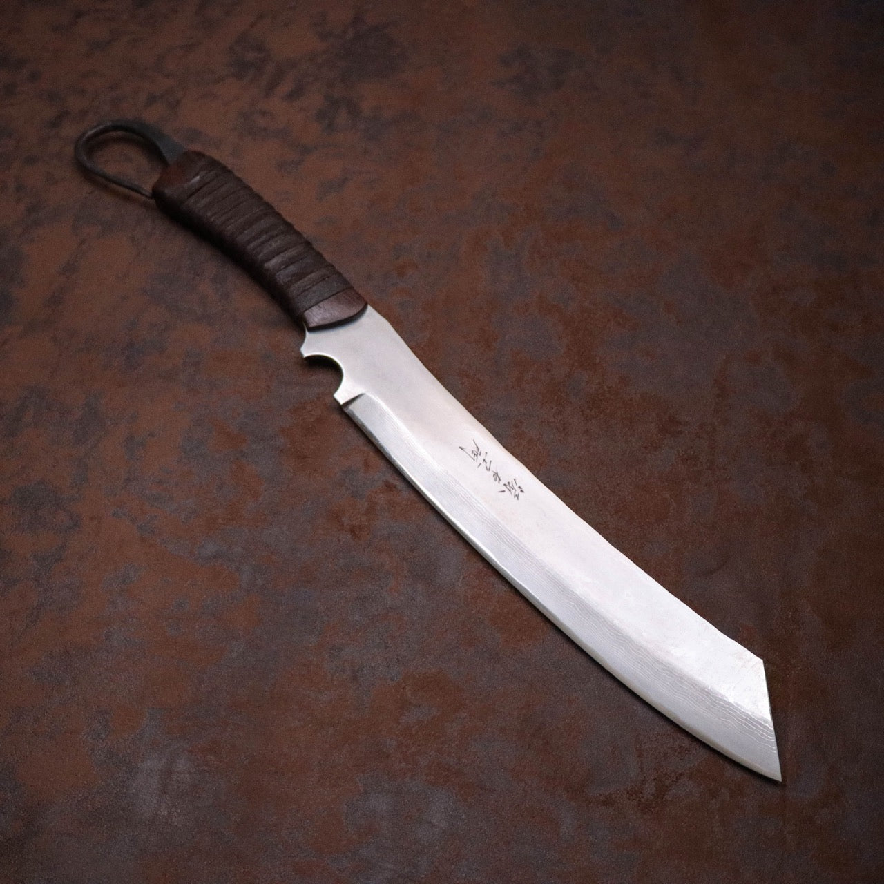 源右衛門作 白紙一號鋼 墨流 鋒之刀