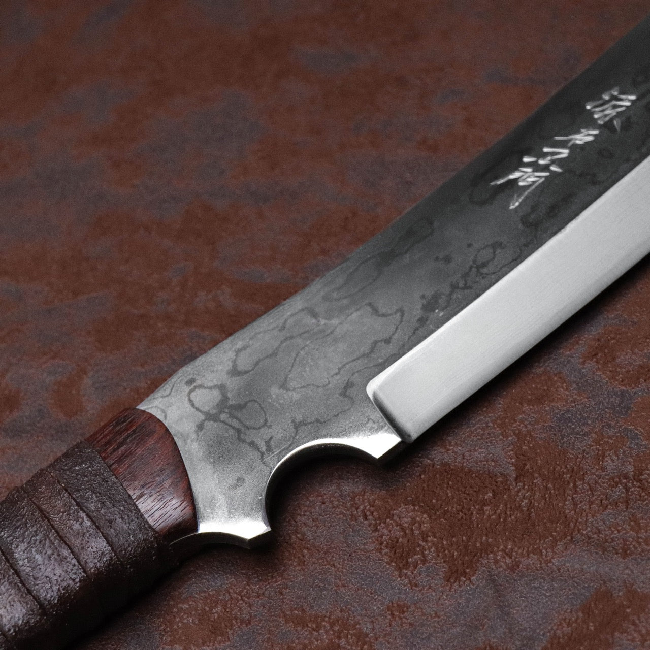 源右衛門作 白紙一號鋼 墨流 鋒之刀