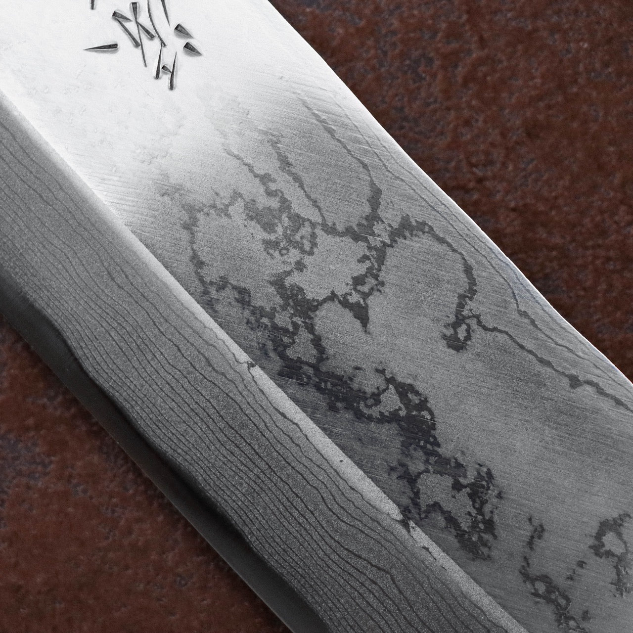 源右衛門作 白紙一號鋼 墨流 鋒之刀