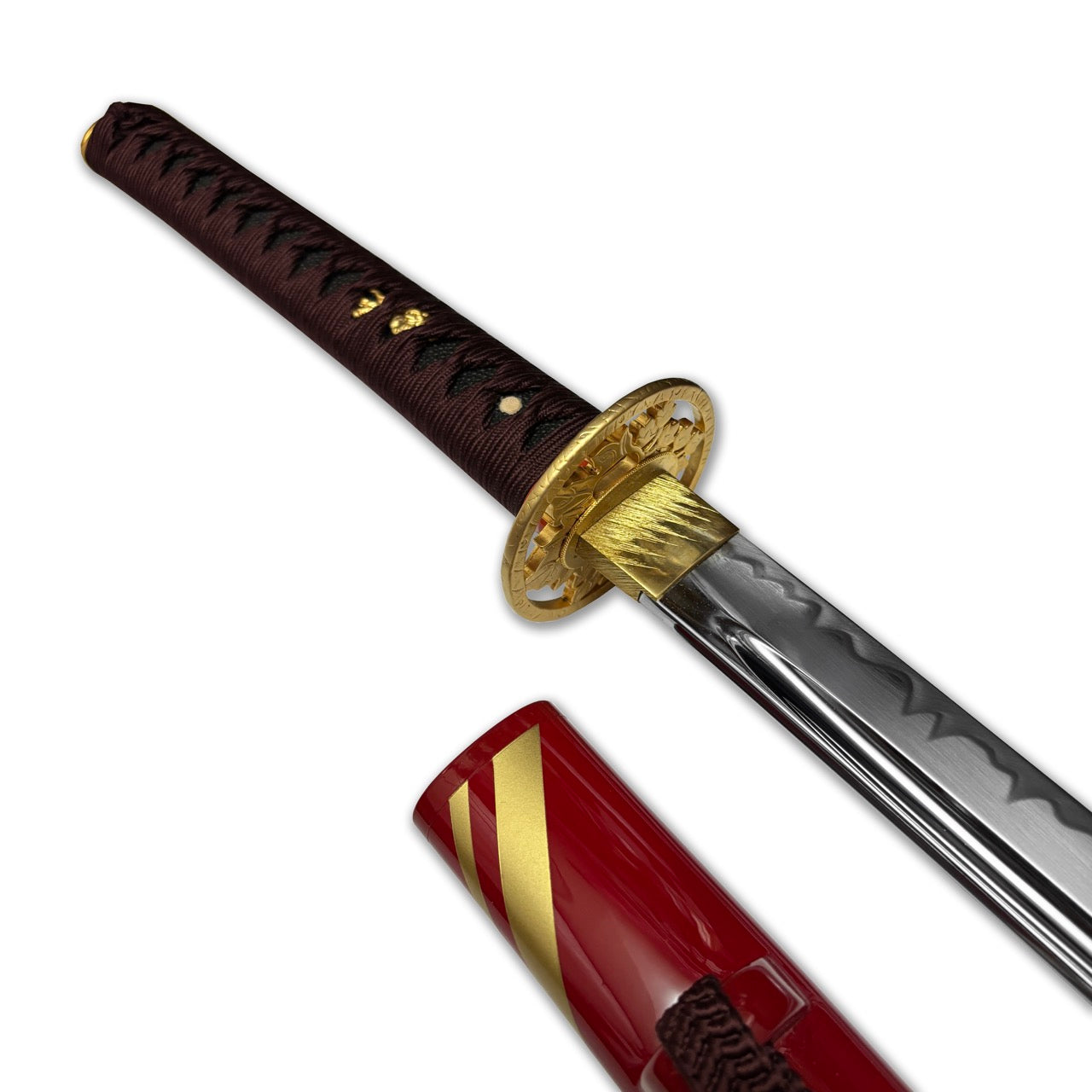 日本濃州堂 復刻武將系列 豐臣秀吉 朱塗金蛭卷打刀拵