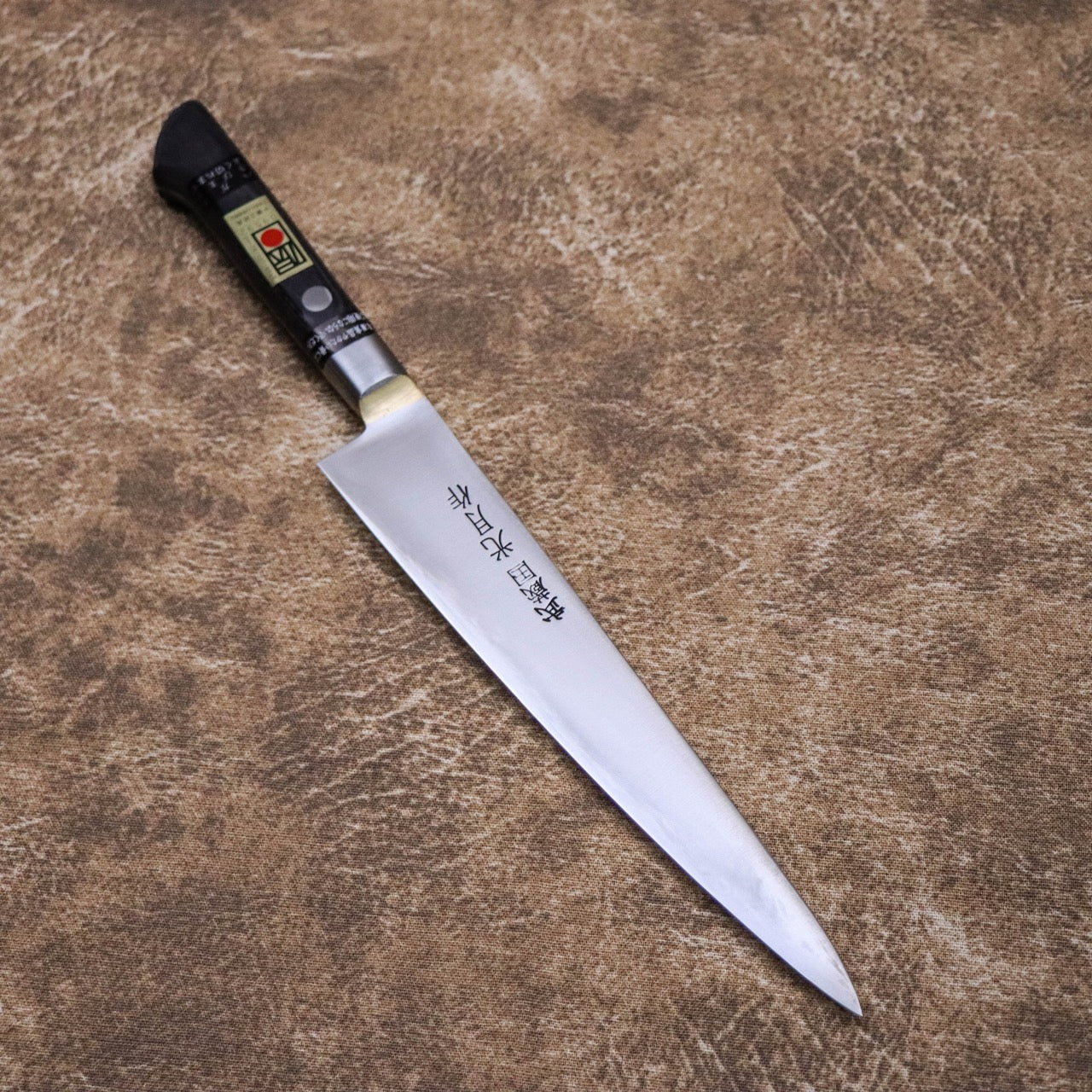 武藏國光月 無垢日本碳鋼本燒 黃銅焊鑲口金 洋筋引