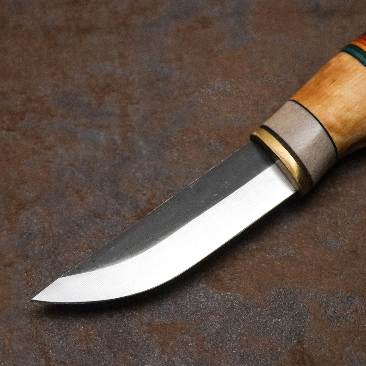 Wood Jewel 芬蘭小獵刀 多色拼接樺木馴鹿角柄