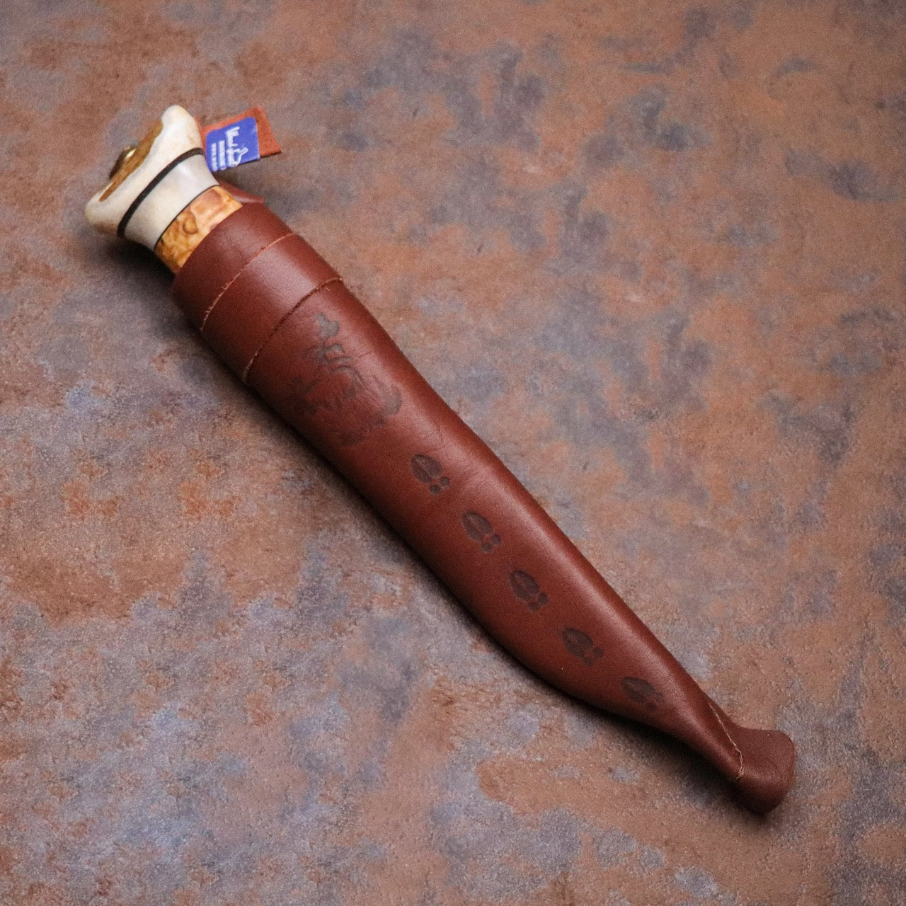 Wood Jewel 芬蘭小獵刀 多色拼接樺木馴鹿角柄