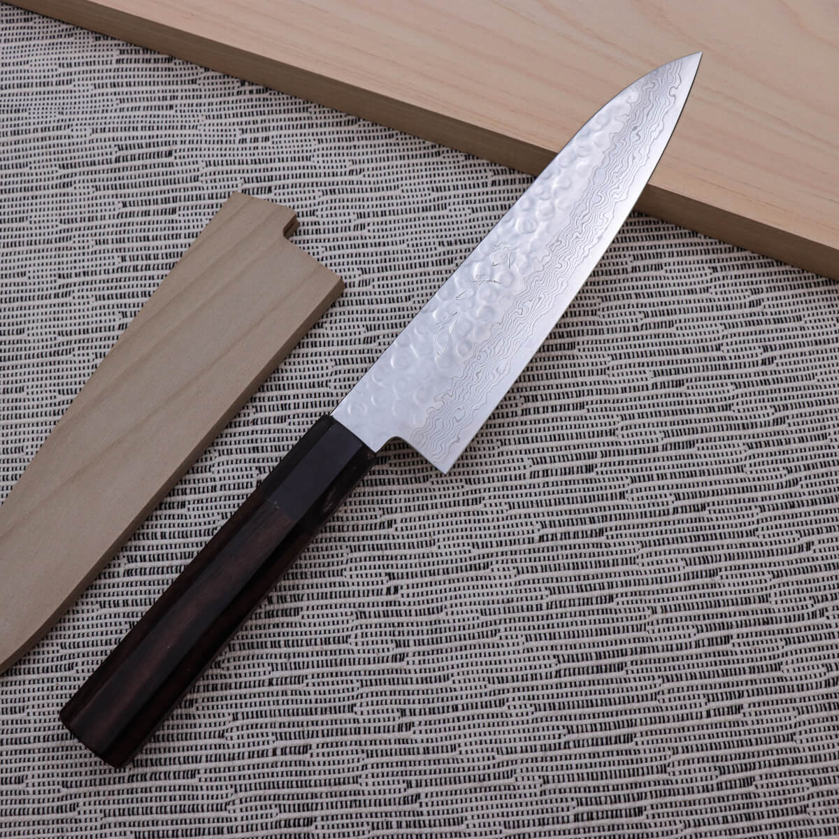 堺實光 VG10 槌目大馬士革千層鋼 和牛刀 黑八角