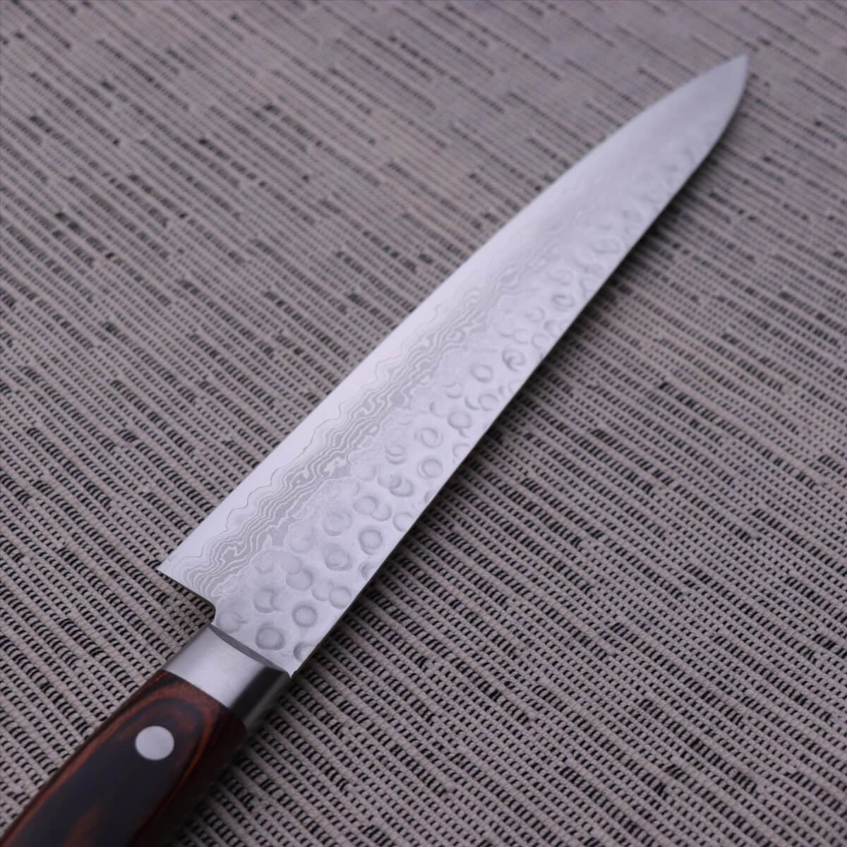 JIKKO Tsuchime Finish VG10 17-layer Damascus Steel Sujihiki