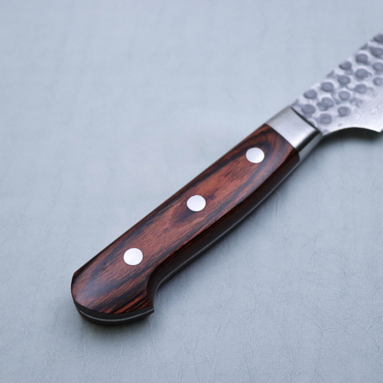 JIKKO Stainless Tsuchime Finish Double-beveled Sakimaru Takohiki